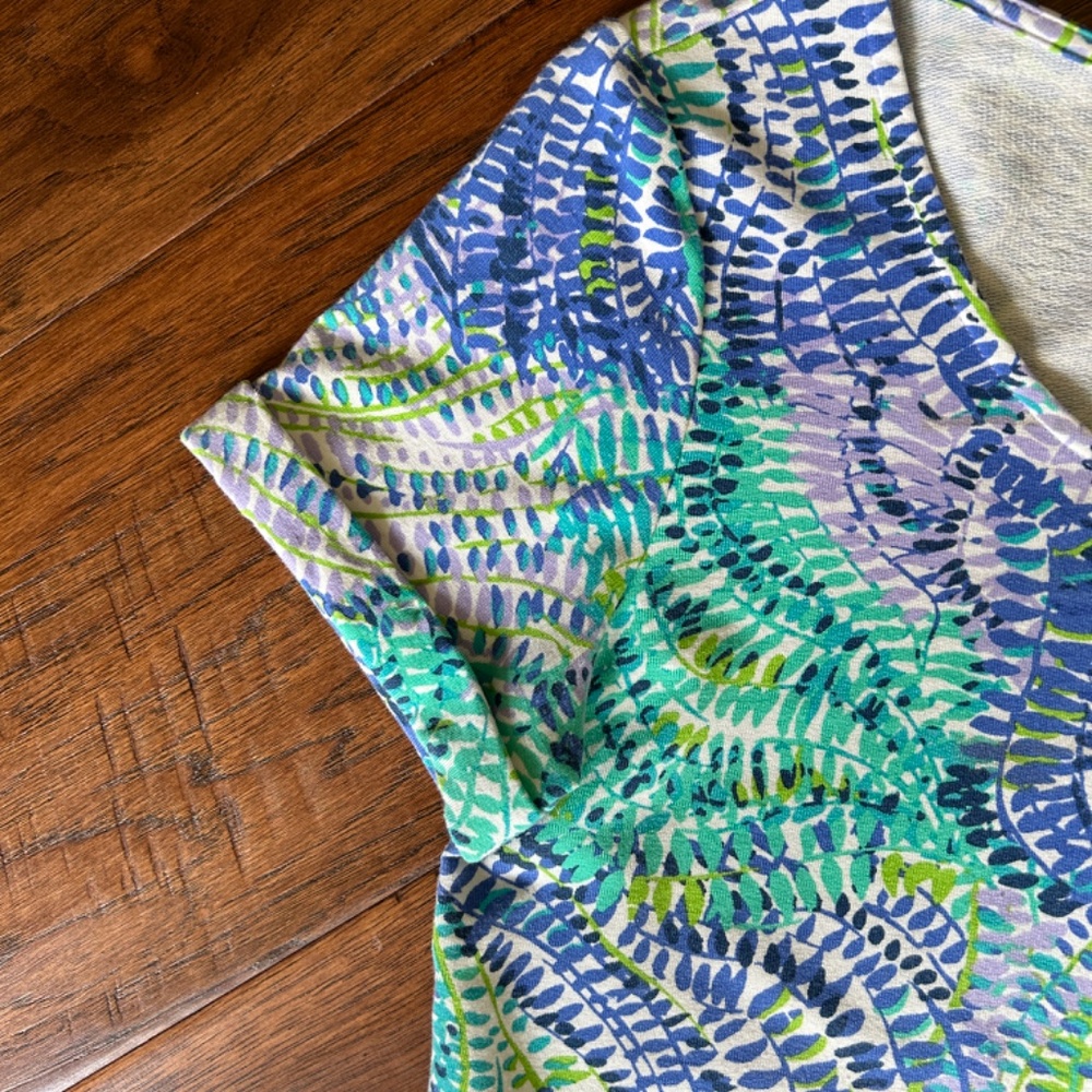 Lilly Pulitzer Tammy T-Shirt Dress Size XS Small Blue Current Fantasea - Picture 11 of 13